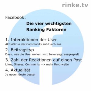 Die vier wichtigsten Ranking-Faktoren bei Facebook